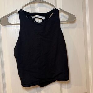 Alo Yoga Black Strappy Open Back Racerback Tank